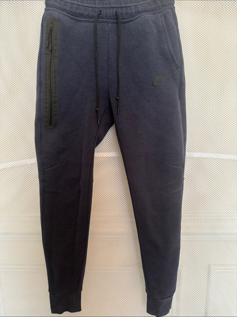 Nike Tech Navy Blue Jogger Pants with Zippered Pocket